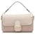 Cream Fendi Shearling Selleria Baguette Satchel Leather  ref.1443425