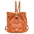 Orange Chanel CC Lambskin Chain Bucket Backpack With Mini Flap Leather  ref.1443444