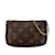 Brown Louis Vuitton Monogram Mini Pochette Accessoires Handbag Cloth  ref.1443501