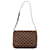 Bolso de hombro Musette Tango de cor marrón con correa corta en Damier Ebene de Louis Vuitton Castaño Cuero  ref.1443516