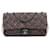 Blaues Chanel Medium Tweed Umhängetasche mit einfacher Klappe Leder  ref.1443714