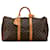 Braune Louis Vuitton Monogram Keepall 50 Reisetasche Leder  ref.1443759