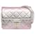 Bolsa de flap metálica rosa de couro de cordeiro Chanel Mini, como uma carteira  ref.1444022