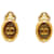 Boucles d'oreilles clip en or plaqué CC de Chanel Métal Doré  ref.1444179