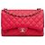 Bolsa de Ombro Red Chanel Jumbo Classic Caviar Double Flap Vermelho