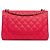 Bolsa de Ombro Red Chanel Jumbo Classic Caviar Double Flap Vermelho - vista 3