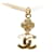 Gold Chanel Gold Plated Double Chain CC Pendant Necklace Golden Gold-plated  ref.1444313