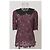 Blusa de algodón burdeos con mangas 3/4 de encaje floral Dolce & Gabbana Roja - vista 6