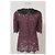 Blusa de algodón burdeos con mangas 3/4 de encaje floral Dolce & Gabbana Roja - vista 8