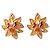 Autre Marque Orecchini Edouard Rambaud Sunburst in metallo dorato ed email Multicolore D'oro