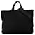 Prada Black Canapa Drill Tote Cloth Cloth  ref.1444937