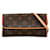 Pochette Twin PM Monogramm Braun Louis Vuitton Leder Leinwand  ref.1444999