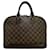 Louis Vuitton Braunes Damier Ebene Alma PM Dunkelbraun Leder Leinwand Kalbähnliches Kalb  ref.1445657