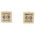 NEUF BOUCLES D'OREILLES CHANEL PUCES LOGO CC CARRE 2023 NEW SQUARE EARRINGS Métal Doré  ref.1445677