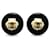 Timeless Chanel Shell Coco Mark Clip Earrings in Black and White Plastic  ref.1446183