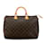 Louis Vuitton Monogram Speedy 35 Sac à main Cuir Plastique Marron Monogramme  ref.1446185