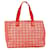 Timeless Chanel New Travel Line Tote MM Handbag in Red Nylon and Leather  ref.1446281