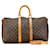 Boston Bag Keepall Bandoulière 45 Monogram Louis Vuitton Braun Leder Kunststoff  ref.1446304