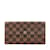 Carteira Longa Pochette Porte Monnaie Damier Louis Vuitton Marrom Couro Plástico  ref.1446310