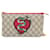 Gucci GG Supreme Holiday Collection Snake Handbag/Pouch Red Beige Plastic  ref.1446643