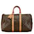 Louis Vuitton Monogram Keepall 45 Boston Bag Brown Leather Patent leather Plastic  ref.1446888