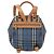Autre Marque Borsa a spalla Burberrys Nova Check in pelle PVC blu Auth 78851 Beige - vista 2