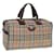 Autre Marque Burberrys Nova Check Boston Bag Canvas Beige Auth ac3072 Cloth  ref.1447179