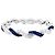 inconnue Bracciale in oro bianco, diamanti, zaffiri. - vista 3