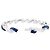 inconnue Bracciale in oro bianco, diamanti, zaffiri. - vista 5
