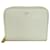 Céline Celine Calfskin Coin Purse - Compact Zip Wallet in White Leather  ref.1447963