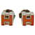 Hermès Hermes Cage d'h Cube Earrings Silvery Orange Metal  ref.1448206