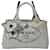 Tote Borsa a mano Prada Canapa in denim con motivo floreale Grigio Giovanni  ref.1448425