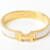 Hermès Hermes Click-Clack PM H Bangle Bracelet White Golden Metal  ref.1448470