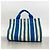 Hermès Hermes Tote Bag Cannes PM aus blauer Leinwand - Ansicht 12