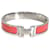 Bracelet Hermès Clic H plaqué palladium en Rouge Corail  ref.1449373