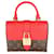 Louis Vuitton Coquelicot Monogram Canvas Locky BB Marrone Rosso Pelle Tela  ref.1449439