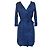 Diane Von Furstenberg Vestido envolvente mini de jersey de seda DVF New Julian Two Negro Azul