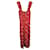 Reformation Tayler Floral Print Dress in Red Viscose Cellulose fibre  ref.1449960