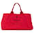 Bolso grande Canapa logo rojo Prada Roja Lienzo Paño  ref.1450134