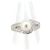 Chloé Pt900 Platin 13,5 Perlen-Diamantring 0,22 ct