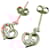 Autre Marque Canal 4℃ K10PG Pink Gold Zirconia Heart Earrings in Great Condition  ref.1451468