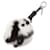 Fendi Bag Charm Carlito by Karl Lagerfeld Black White Leather Fur  ref.1452449