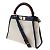Borsa Fendi Peekaboo Bianco Blu navy - vista 2