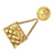 Broche Swing Coco Mark Matelassé de Chanel Doré  ref.1452847