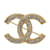 Broche de strass Chanel Coco Mark Dourado  ref.1452853