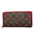 Carteira longa Louis Vuitton Monogram Zippy Retiro M61854 Marrom Fuschia  ref.1452905