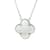 Collier Pendentif Vintage Alhambra de Van Cleef & Arpels Or blanc Argenté  ref.1453048