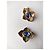 Orecchini Yves Saint Laurent dorati martellati con cabochon in vetro blu D'oro - vista 2