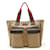 Bolsa Tote Gucci GG Canvas Sherry Line Vermelho Verde Castanho escuro Lona  ref.1453535