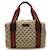 Gucci GG Canvas Sherry Line Handtasche Rot Beige Grün Dunkelbraun Leder Leinwand  ref.1453548